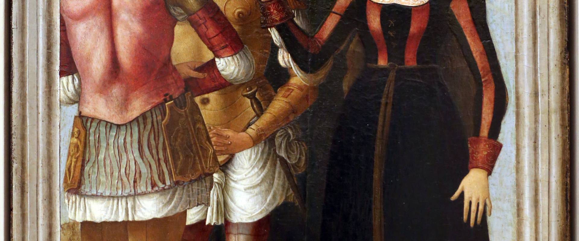 Ercole de' roberti e giovan francesco maineri, lucrezia, bruto e collatino, 1490 ca foto di Sailko